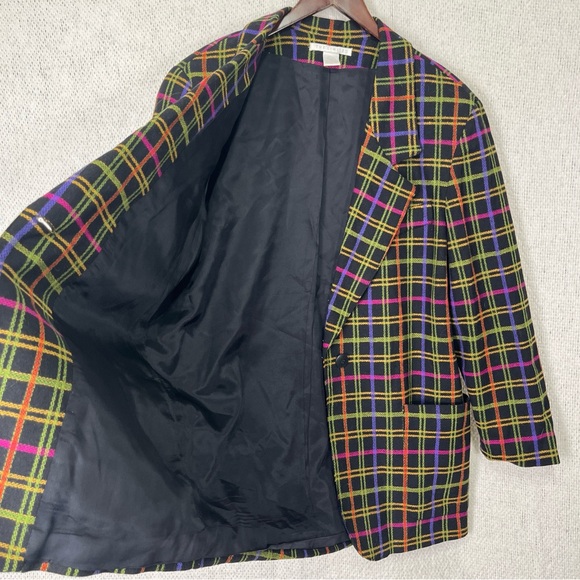 Vintage The Limited Wool Blend Blazer Women L Jacket Groovy 80s 90s USA Made - Picture 8 of 16